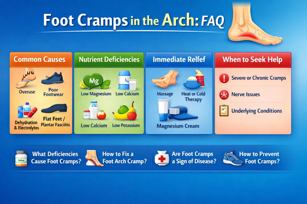Cramp in Arch of Foot